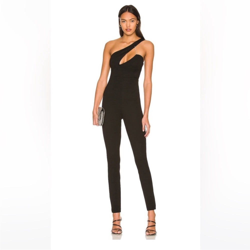 Superdown Tiasha Asymmetrical Jumpsuit in Black